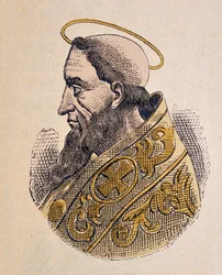 Portræt af paven Gelase Ier (Gelasius I eller gelasio) (492-496)