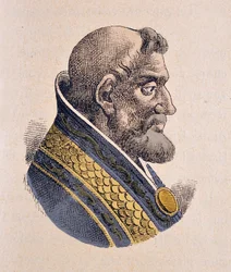 Portræt af paven Honorius III (Onorio) (1213-1227)