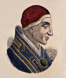 Portræt af pave Johannes XV (Giovanni, Ioannes) (985-996)