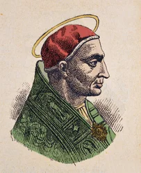 Portræt af paven Sirice (Siricius, Siricio) (384-399)