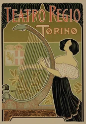 Gengivelse af en plakat, der reklamerer for Theatre Royal, Torino