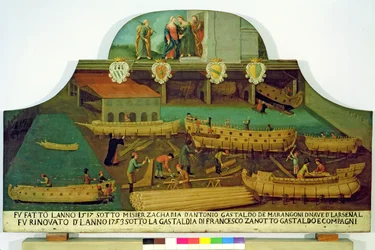 Tegn for Marangoni-familien af skibsbyggere, venetiansk, 1517