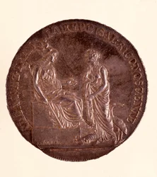Sølv ecu fra Milano. 16/06/1800. Diameter 3,9 cm Napoli, arkæologisk museum