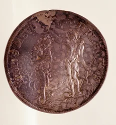 Sølv piastra fra Firenze, regeringstid af Cosimo III af Medici (1642-1723)