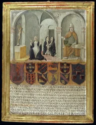 Den hellige Katarina af Siena (1347-80) Modtager Stigmata
