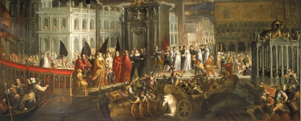 Morosina Morosini Grimanis ankomst til Palazzo Ducale, Venedig