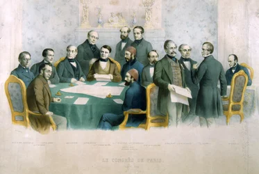 Kongressen i Paris, marts 1856, illustration fra Italiens historie