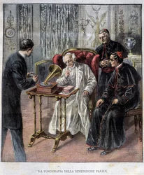 Fonografen fra velsignelsen af pave Leo XIII - i "La Tribuna Illustrata" den 29. marts