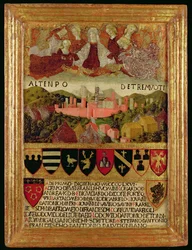 Jomfruen beskytter Siena mod jordskælvet i 1466