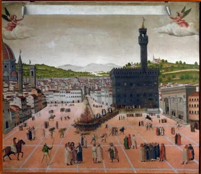 Girolamo Savonarolas bål på Piazza della Signoria, Firenze i 1498 (maleri)