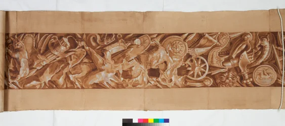 Three Drawings after the Antique, ca. 1750 (penseltegning forhøjet i brun vask over svag angivelse i sort kridt)