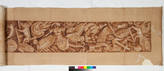 Three Drawings after the Antique, ca. 1750 (penseltegning forhøjet i brun vask over svag angivelse i sort kridt)