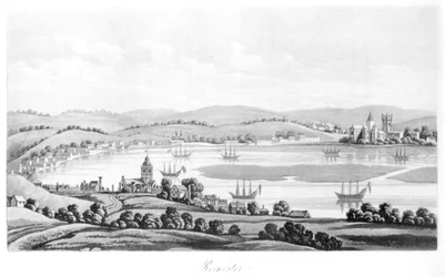 Udsigt over Rochester i 1669, fra Rejser af Cosimo III (1642-1723) storhertug af Toscana, gennem England under Charles II