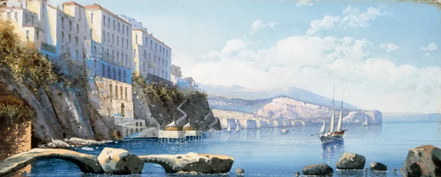 Udsigt over Sorrento (gouache)