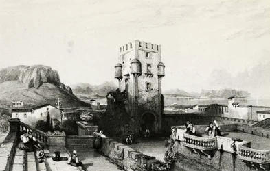Villa Butera, Bagheria, Sicilien, gravering, Italien