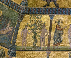 Adam, Eva og slangen (mosaik)