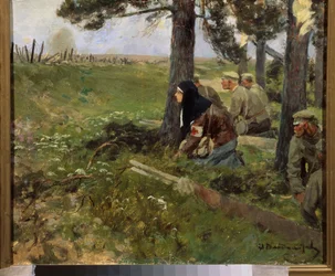 En sygeplejerske med de russiske tropper