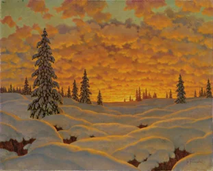 Solnedgang i Finland