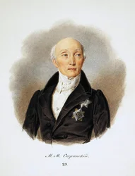 Portræt af udenrigsministeren og reformatorerne grev Michail Speransky, 1772-1839, 1839.