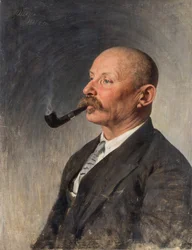 Aleksej Pavlovic Capygin - Portræt af forfatteren Aleksey Pavlovich Chapygin (1870-1937) af Parkhomenko, Ivan Kirillovich (1870-1940). Olie på lærred, størrelse: 67x52