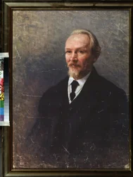 Portræt af filosoffen og forfatteren Vasily (Vassili) Vasilievich Rozanov (1856-1919). Maleri af Ivan Kirillovich Parkhomenko (1870-1940), olie på lærred