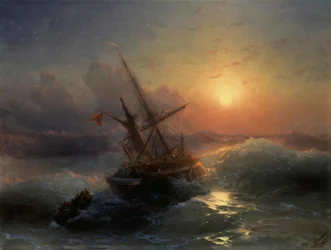 I.K. Aivazovsky, Forliset / Maleri, 1888