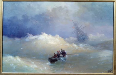 Bølgemaleriet af Ivan Aivazovsky (1817-1900) 1886 Brest, Museum of Fine Arts