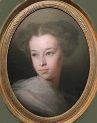 Portræt af Natalia Alexandrovna Pushkina, grevinde af Merenberg 1836-1913, digterens datter, 1849