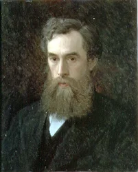 Portræt af Pavel Mikhailovich Tretyakov (1832-98) 1876