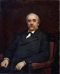 Portræt af forfatteren Grigori Danilevski (1829-1890). (Portræt af forfatteren Grigori Danilevsky). Maleri af Ivan Nikolayevich Kramskoi (1837-1887), olie på lærred