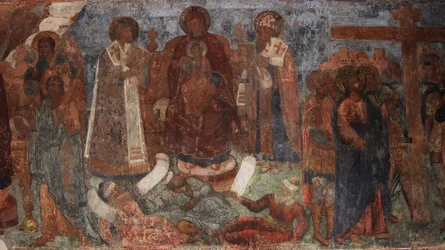 Freske i katedralen Vor Frue af Tegnet, Novgorod, tidligt 1700-tal.