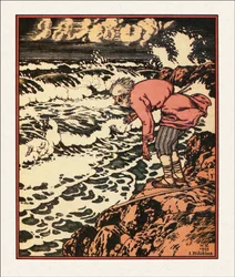Illustration til eventyret om fiskeren og fisken, 1933