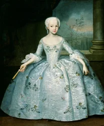 Portræt af Sarah Eleonor Fermor (1740-1824) 1749-50 (olie på lærred)