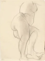 Kvindelig model, liggende