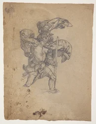 Studie efter Dürer: Den Hellige Christoforus I