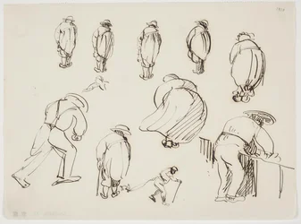 Studier af rygvendte figurer