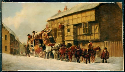 Udenfor George Inn, 1879