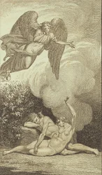 Illustration til Ewalds "Adam og Eva". I