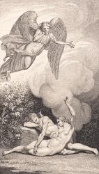 Illustration til Ewalds "Adam og Eva". I