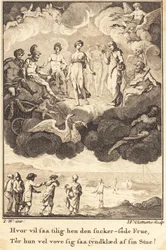Venus mellem de forsamlede guder
