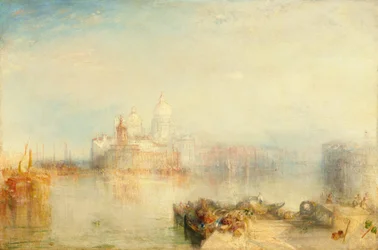 Dogana og Santa Maria della Salute, Venedig, 1843.