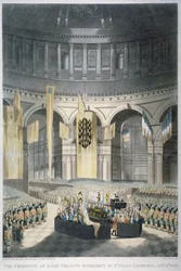 Ceremonien for Lord Nelsons begravelse ved St Paul
