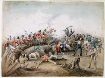 Eureka Stockade-optøjer, Ballarat, Australien, 1854