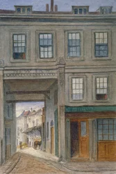 Udsigt over New Inn, Old Bailey, City of London, 1868