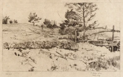 Landskab (skitse af marker)
