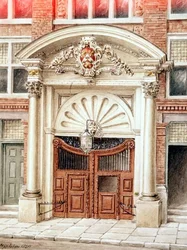 Porten til Brewers Hall i Addle Street, City of London