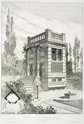 Badeværelse, fra en mængde design af forskellige arkitekter, pub. Morel & Cie, Paris, ca. 1880