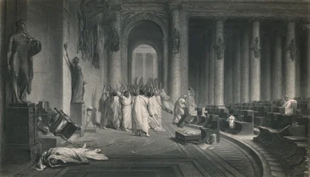 Cæsars død. Julius Cæsar, c1870