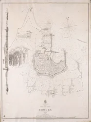 Archipeligo, Rhodos Island, by og havne på Rhodos opmålt af kommandør Thomas Graves, HMS 