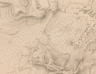 Grækenland, Peiraeus eller Port Drako opmålt af kommandør Thomas Graves, H.M.S. Beacon 1840, [Detail].
